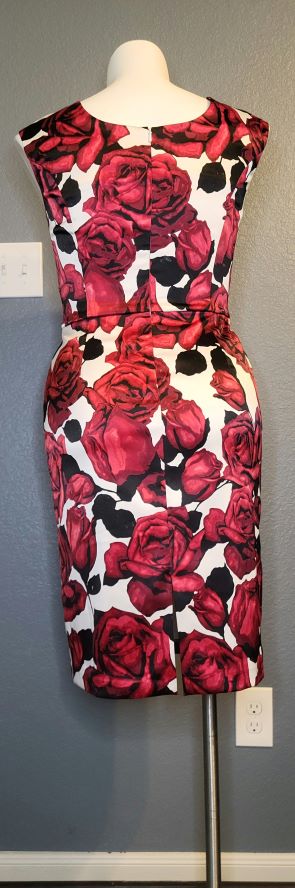 Rose Print Sheath Dress