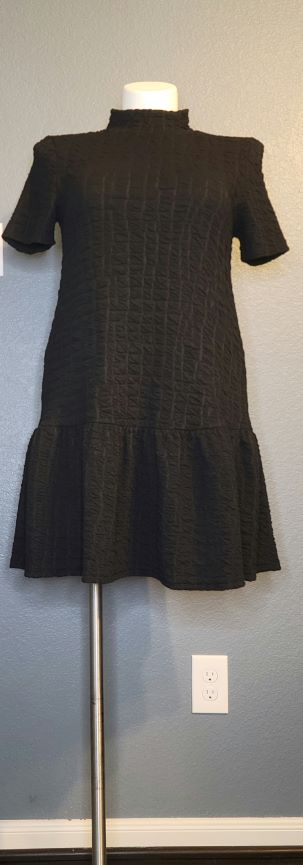 Black Dress with Peplum Bottom