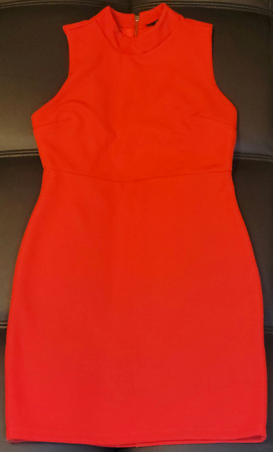 Red Fitted Sleeveless Mini Dress