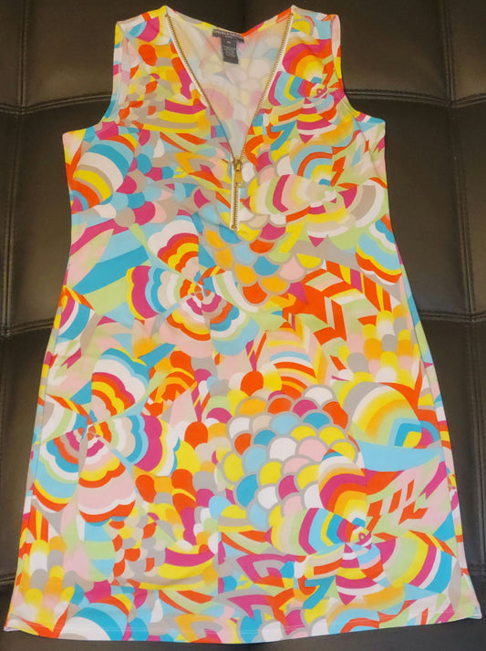 Neon Psychedelic Floral Print Dress